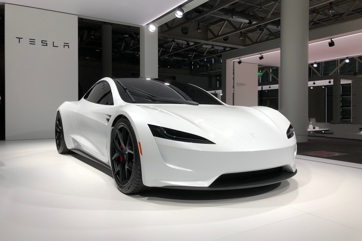 電気自動車のクローズアップ